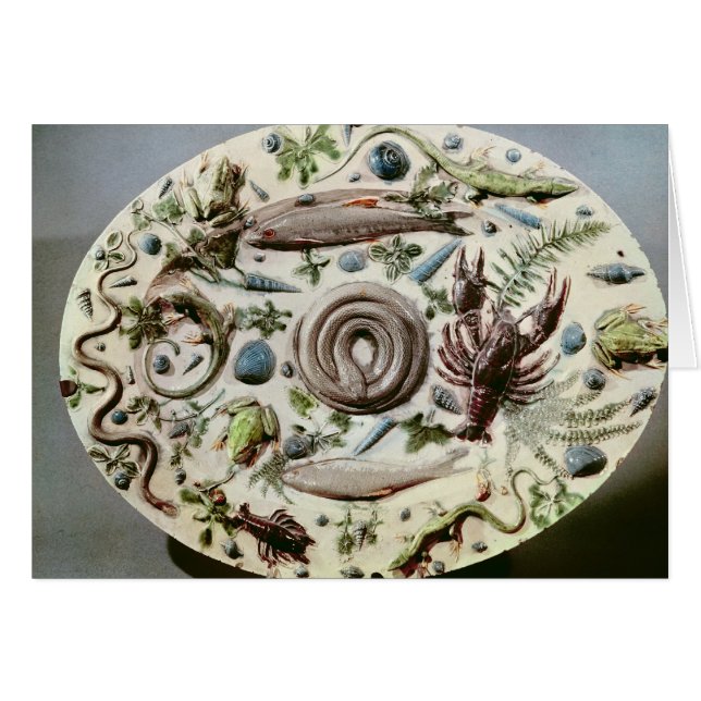 Rustique Figuline Teller mit einem weißen (Vorderseite (Horizontal))