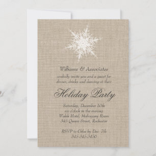 Rustique Flocon de neige Invitation vacances d'ent