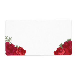 Rustique floral blanc Grands Étiquettes de adresse