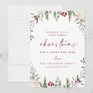 Rustique Foliage Ivy Non Photo Carte de Noël