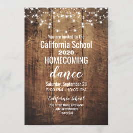 Rustique Homecoming Dance Invitation