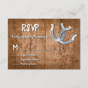 Rustique Horseshoe Lucky in love RSVP