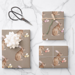 Rustique Kraft Papier Chasse aux oeufs de lapin de