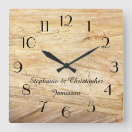 Rustique Lumière Brown Faux Horloge en Pierre Pers