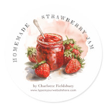 Rustique maison confiture de fraises Étiquette de 