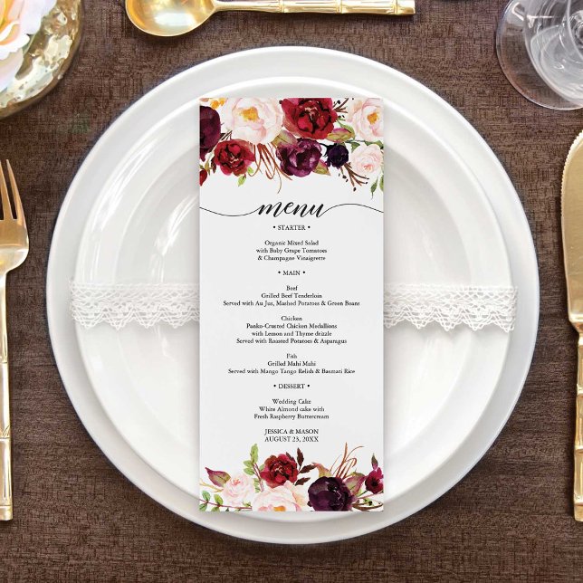 Rustique Marsala Bourgogne Merci Et Menu (Créateur téléchargé)