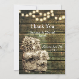 Rustique Mason Jar Mariage Merci