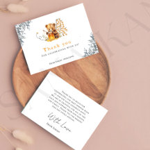 Rustique minimal d'ours miel 4e anniversaire Merci