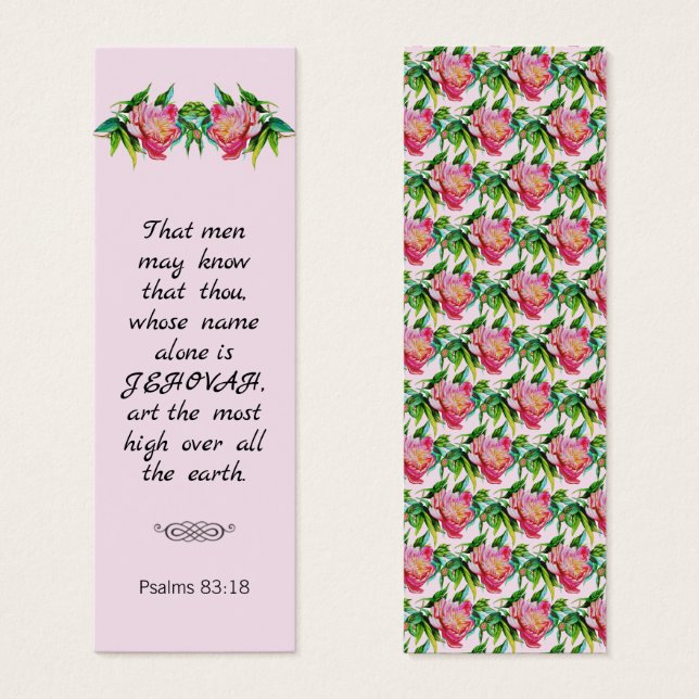 Rustique moderne de la Bible religieuse Peony Sign (Devant & derrière)