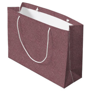 Rustique Motif Parquet Rouge Grand Sac Cadeau