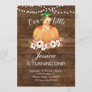 Rustique Notre Citrouille tourne une invitation