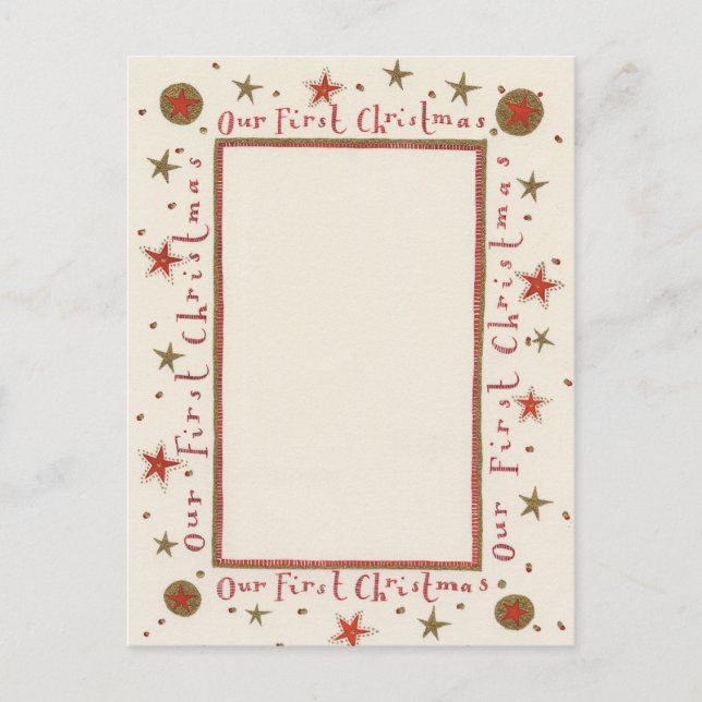 Rustique notre première carte de Noël (Devant)