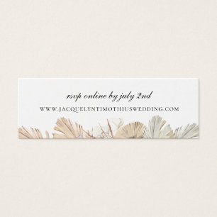 Rustique Palm Frond Mariage site web RSVP