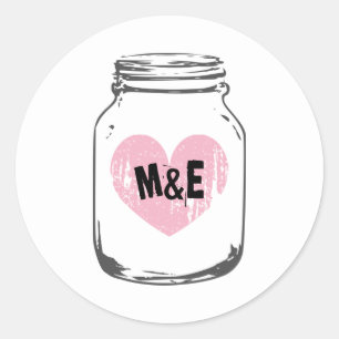 rustique pays chic mason jar autocollants mariage