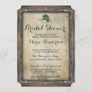 Rustique Pêche leurre nuptiale Invitation à la dou