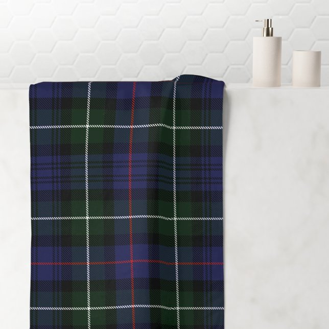 Rustique Plaid Purple et Vert Highland Tartan (Plaid KacKenzie Tartan Bath Towel)