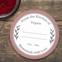 Rustique rose fait maison avec Sticker Étiquette d