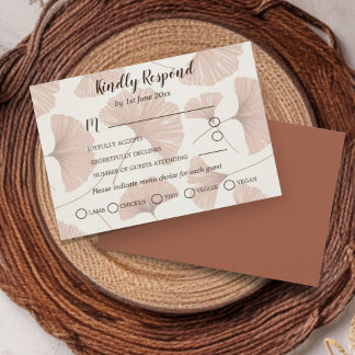 Rustique RSVP Terracotta Mariage botanique