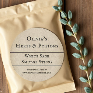 Rustique Sage Smudge Étiquettes de produits