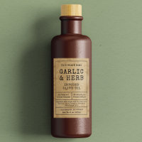 Rustique Vintage Sauce Huile Étiquette bouteille