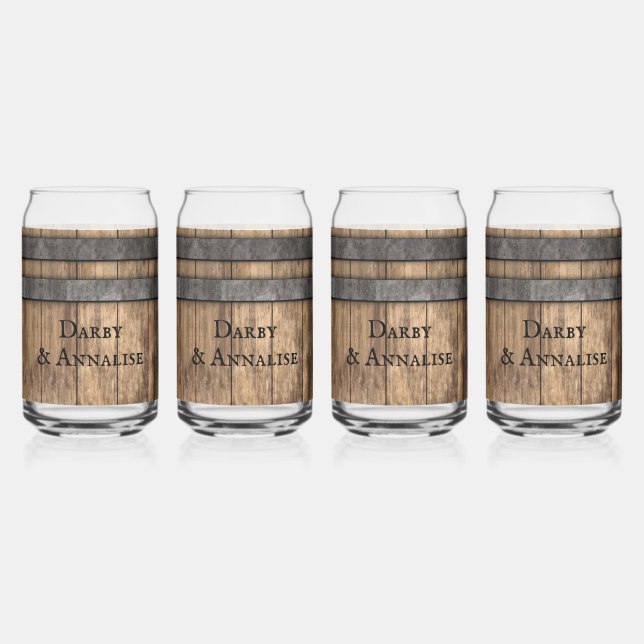 Rustique Whiskey Keg Personnalisé (Gauche)