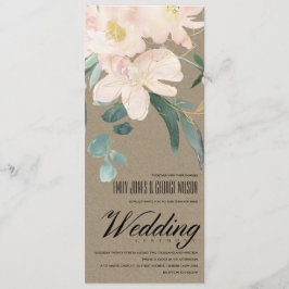 RUSTISCH BLUSH KRAFT BLLORAL BUNCH WATERCOLOR WEDD EINLADUNG