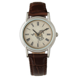 RUSTISCH RÖMISCHE ZAHLEN VINTAGE PFERDE ARMBANDUHR