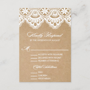 RUSTISCH RSVP-UMSCHLIESSKARTE 2 RSVP KARTE