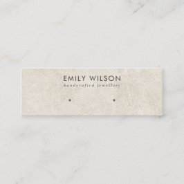 RUSTISCH-WEISS-GRAY-STUCCO-STUD-OHRENANZEIGE MINI VISITENKARTE