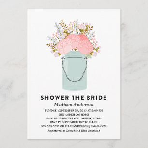 RUSTISCHE BLUME  BRIDAL SHOWING INVITATION EINLADUNG