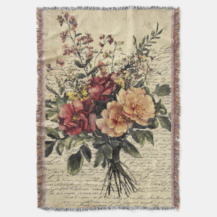 Rustische Blume und Kalligrafie - Braunpapier 2 Decke