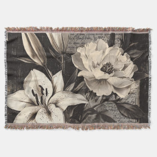 Rustische Blume und Kalligrafie - Braunpapier 4 Decke