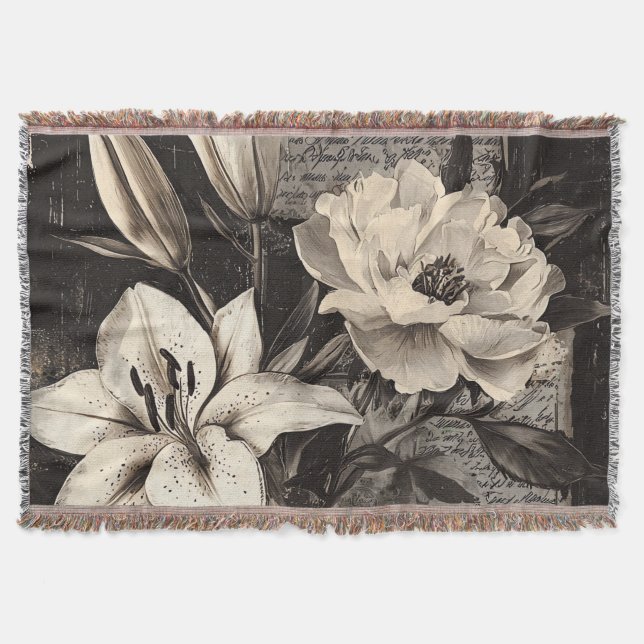 Rustische Blume und Kalligrafie - Braunpapier 4 Decke (Vorderseite)