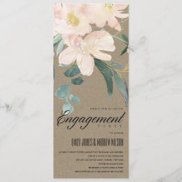 RUSTISCHE BLUSKRAFT FLORAL WATERCOLOR VERLOBUNG EINLADUNG