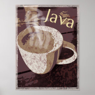 Rustische Java-Tasse Poster