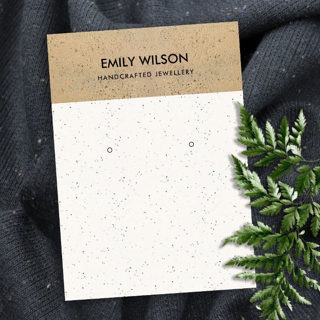 RUSTISCHE KERAMIK TERRACOTTA TEXTURE EARRING DISPL VISITENKARTE (Von Creator hochgeladen)