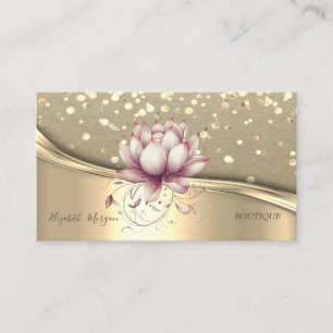 Rustische Kraft, Gold Confetti, Chic Lotus Visitenkarte