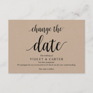 Rustische Kraft, Schwarz, Hochzeitstag, bearbeitba Begleitkarte