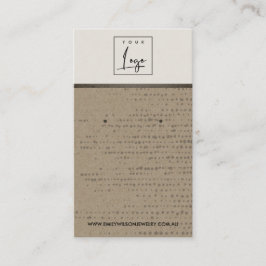 RUSTISCHE KRAFT WHITE DOTS STUDIEREN ERFAHRUNGSKAR VISITENKARTE