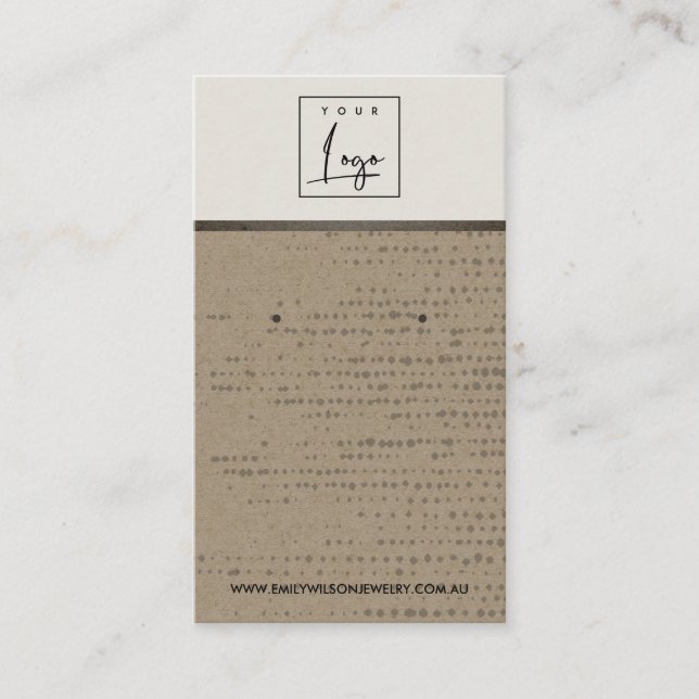 RUSTISCHE KRAFT WHITE DOTS STUDIEREN ERFAHRUNGSKAR VISITENKARTE (Vorderseite)