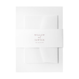 Rustische Rose Gold Script Styled Names Wedding Einladungsbanderole