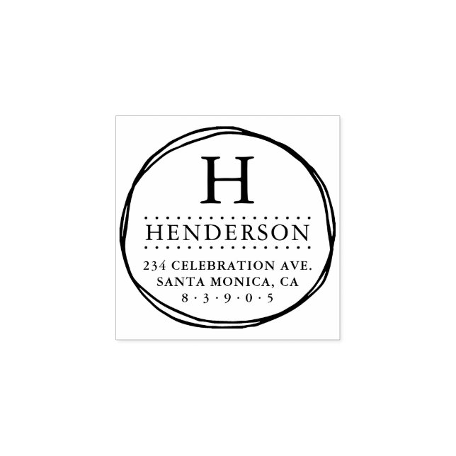 Rustische Rücksendeadresse Gummistempel (Prägung)