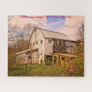 Rustische Scheune Ohio. Weihnachtsgrüße