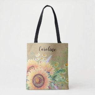 Rustische Sonnenblumen Gastgeschenk Hochzeit der Tasche