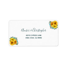 Rustische Sonnenblumen-Rose Hochzeit RSVP-Rücksend