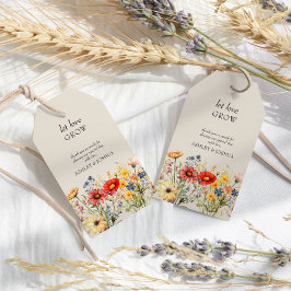 Rustische Wildblume Lasse Liebe wachsen Gastgesche Geschenkanhänger