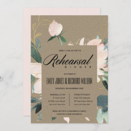 RUSTISCHES BLUSH FLORAL WATERCOLOR PROBE DINNER EINLADUNG