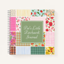 Rustisches Gingham-Patchwork-Journal