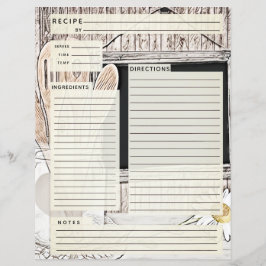 Rustlische Burlap-Rezept-Beilage