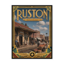 Ruston Louisiana Vintage Art Deco Golden Age